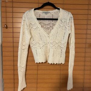All Saints Cream Knit Cardigan